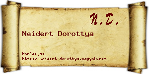 Neidert Dorottya névjegykártya